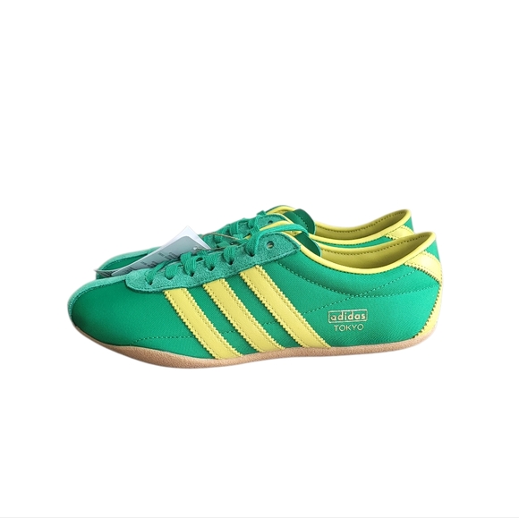 adidas Shoes - ADIDAS Green Yellow Tokyo Slim Lace Up Sneakers Size 7.5